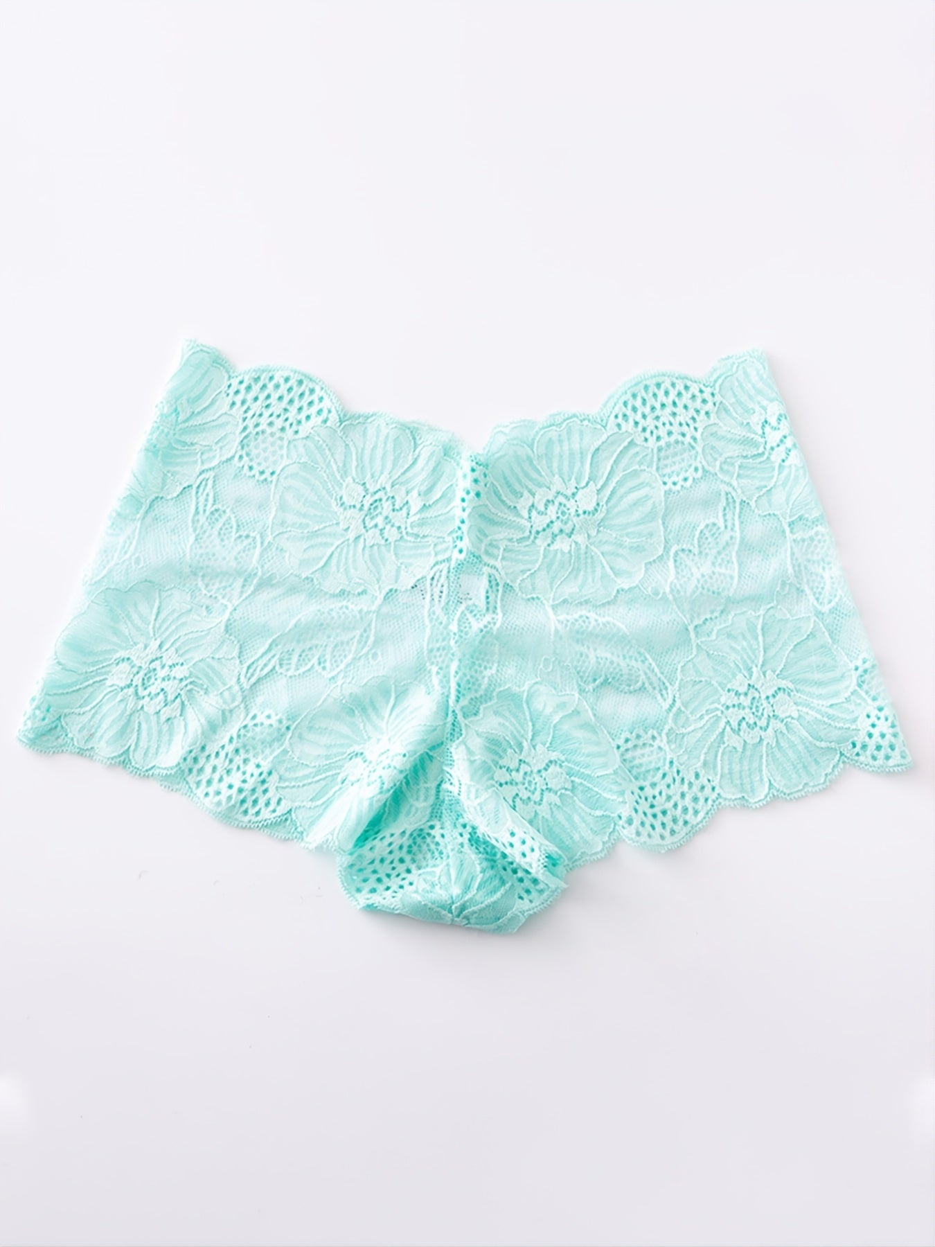 3 Pack Plus Size Floral Jacquard Briefs Women's Plus Panties Set