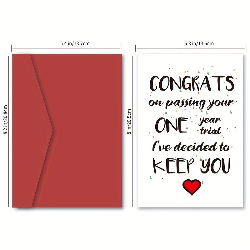 Funny 1 Year Anniversary Card for Boyfriends & Girlfriends