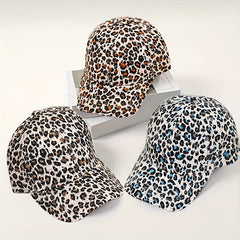 Leopard Print Baseball Cap Vintage Casual Sports Hat Adjustable