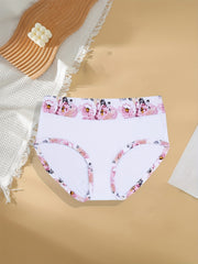 3 Pack Plus Size Panties Set Women's Plus Contrast Floral Print Solid Briefs