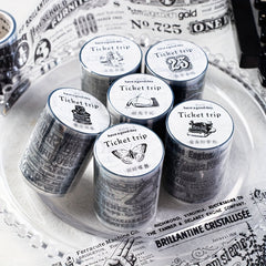 Retro Text Roll Ticket Bag - 6 Styles