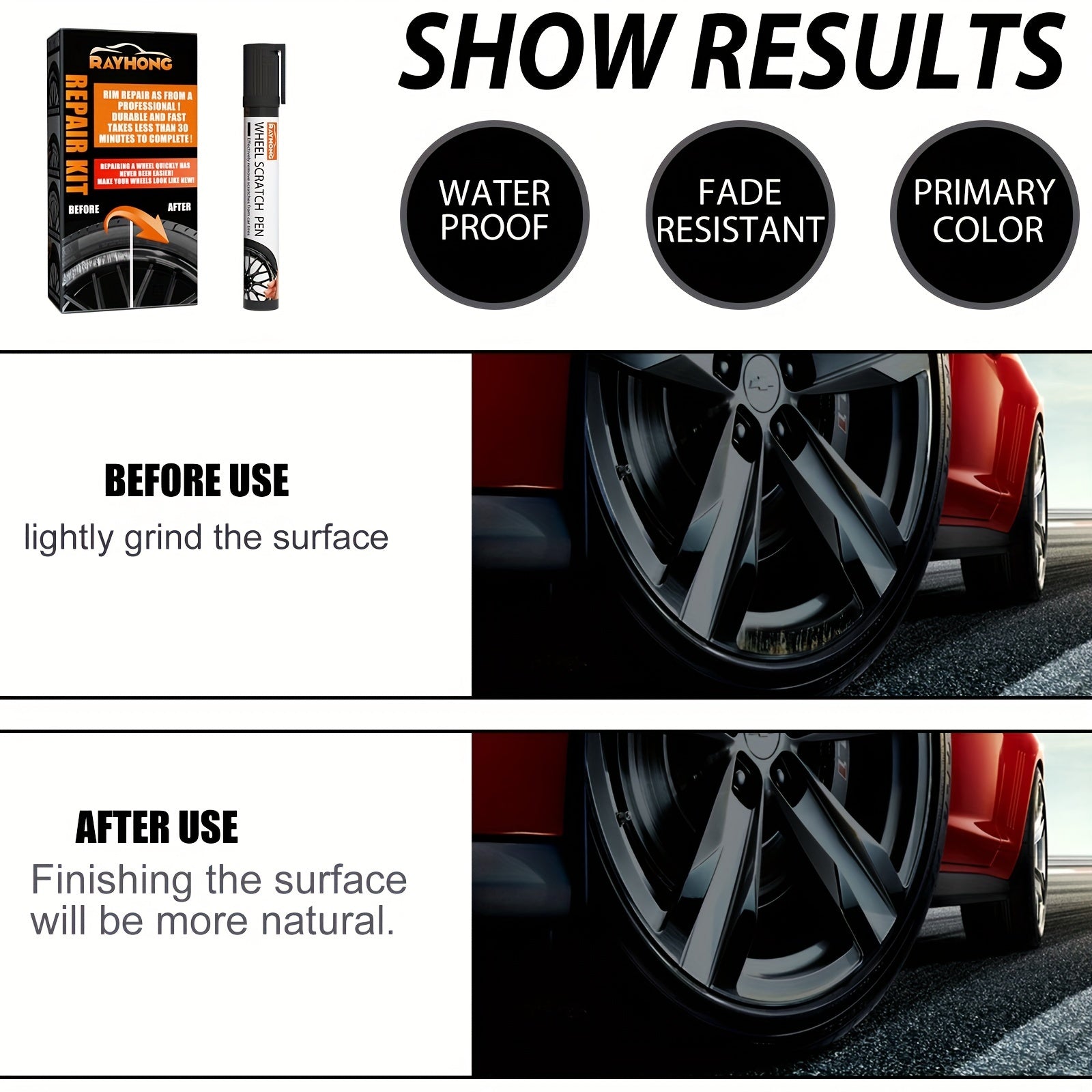 Car Wheel Scratch Repair Pen - Paint Repair And Scratch Removal Pen