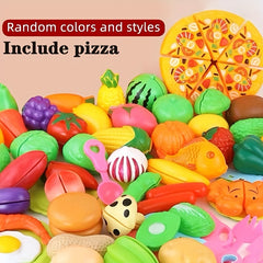 Kitchen Cooking Toy Set For Kids Realistic Simulation With Music Fruit Cutting
