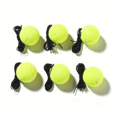 6pcs Tennis Training Ball With Elastic Rope for Outdoor Fitness Training