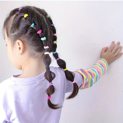 100pcs Girls High Elastic Colorful Hair Bands Women Scrunchies