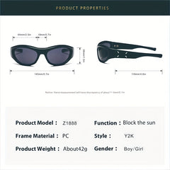 Girl's Wrap Around High Sunglasses Vintage Glasses