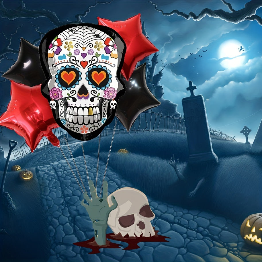 5pcs Halloween Balloons Of The Dead Foil Balloons