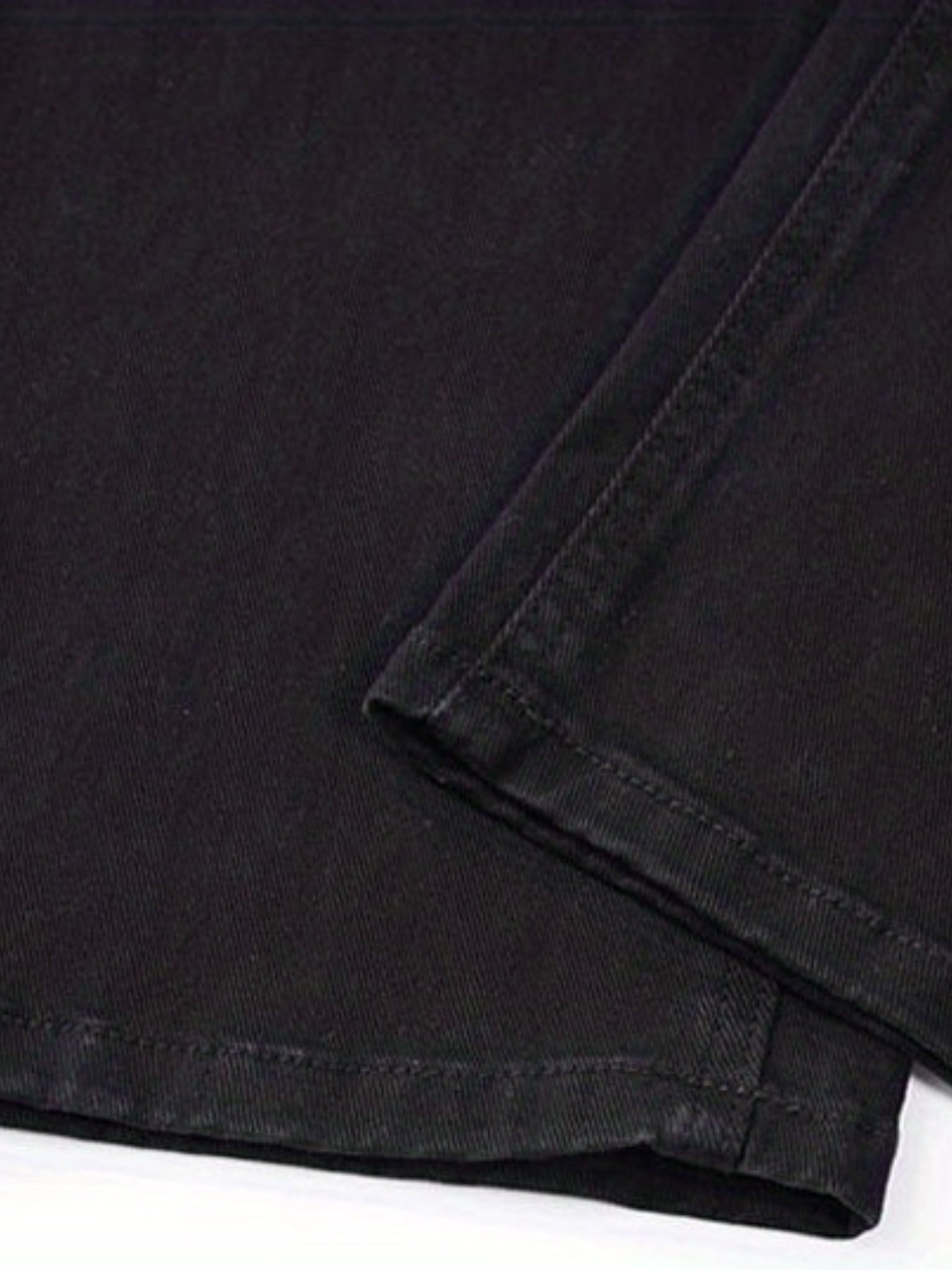 Casual Retro Style Solid Cotton Mid Stretch Jeans Mens Denim Pants