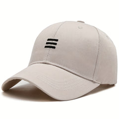 Three Bars Embroidery Casual Baseball Cap Adjustable Peaked Cap