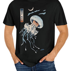 Jellyfish Pattern Print Men's T-shirt Graphic Tee Summer Clothing