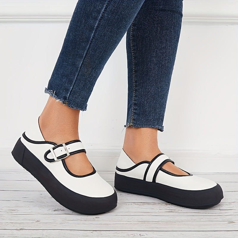Women's Platform Mary Jane Non Slip Loafers