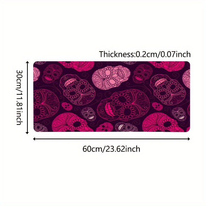 Pink Motorcycle Skull XL Mouse Pad