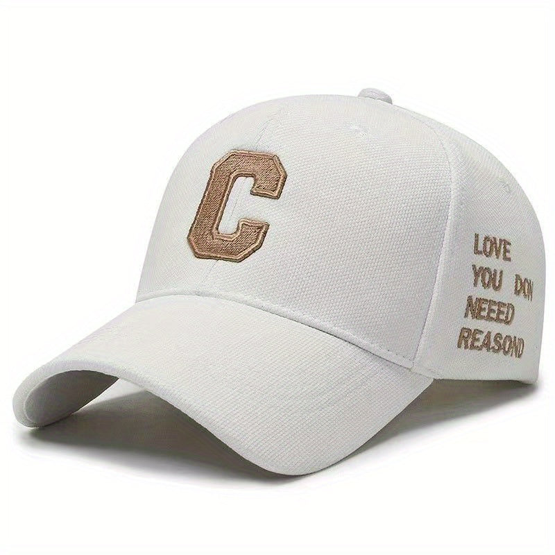 C Letter Embroidery Baseball Cap Vintage Punk Casual Sports Hat