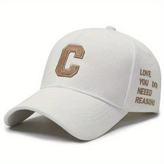 C Letter Embroidery Baseball Cap Vintage Punk Casual Sports Hat