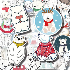 50pcs Animals Zoo Stickers Scrapbook Journal DIY Bear Sticker