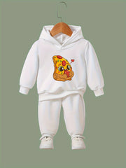 Pizza Pattern 2pcs Activewear Sets for Girls