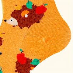 Hedgehog Print Socks Women's Mid Tube Stockings