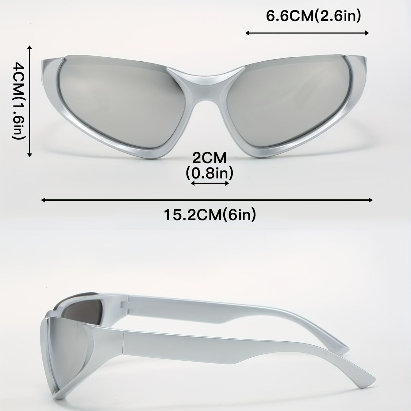 Y2K Wrap Around Shield Sunglasses Mirror Sun Shades