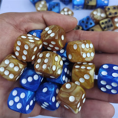 12 Colorful 16mm D6 Funny Dice Set for Games & Parties