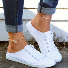 Women's Slip on Mules Sneakers Lace Up Lightweight Walking Shoes