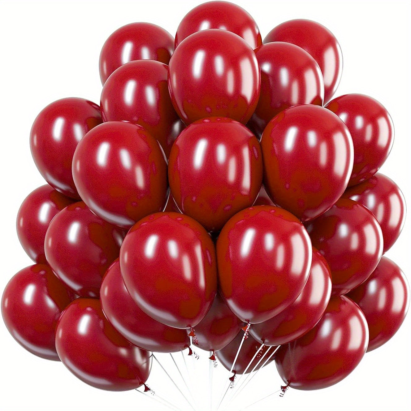60pcs 30 Burgundy Latex Party Balloons 48cm Wine Red Balloons