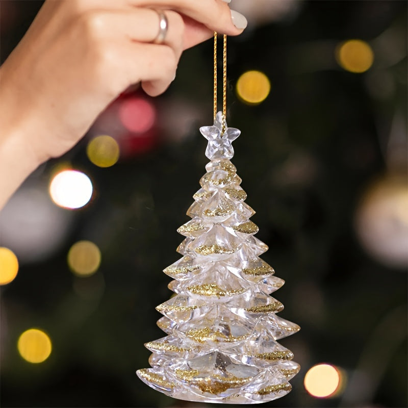 1pc Christmas Tree Crystal Pendant Decoration Supplies