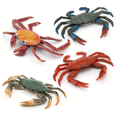 Solid Red Crab Sand Crab Marine Life Model Simulation Animal Toy