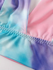 Ombre Tie Dye Print V Neck Bralette