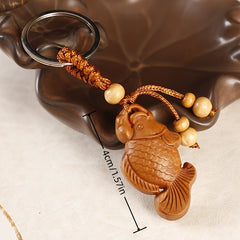 Lucky Chinese Style Keychain Wooden Pendant Gift