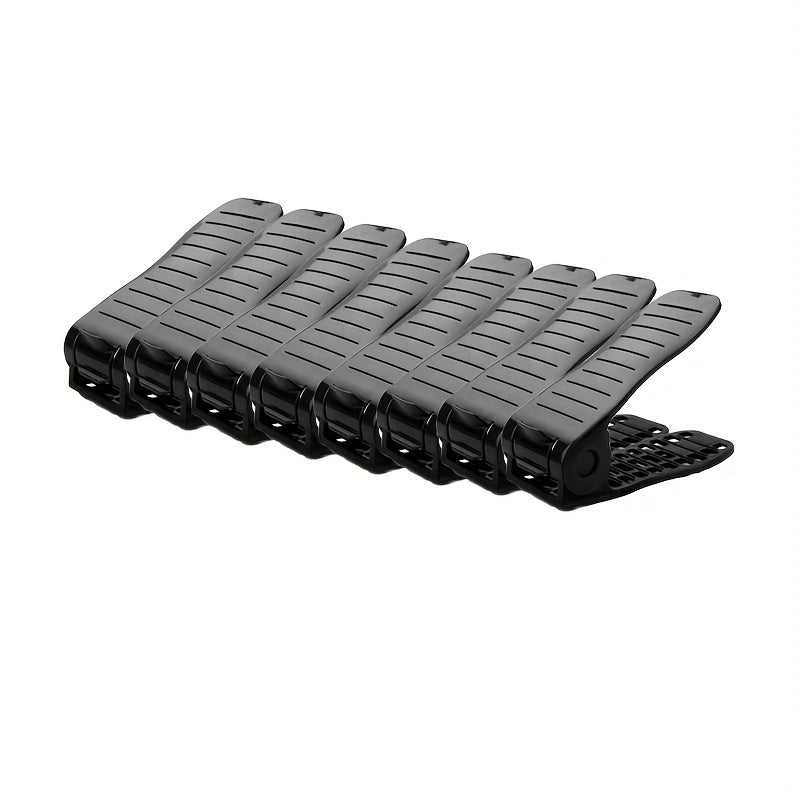 8pcs Pink Adjustable Shoe Racks Household Storage Organizer