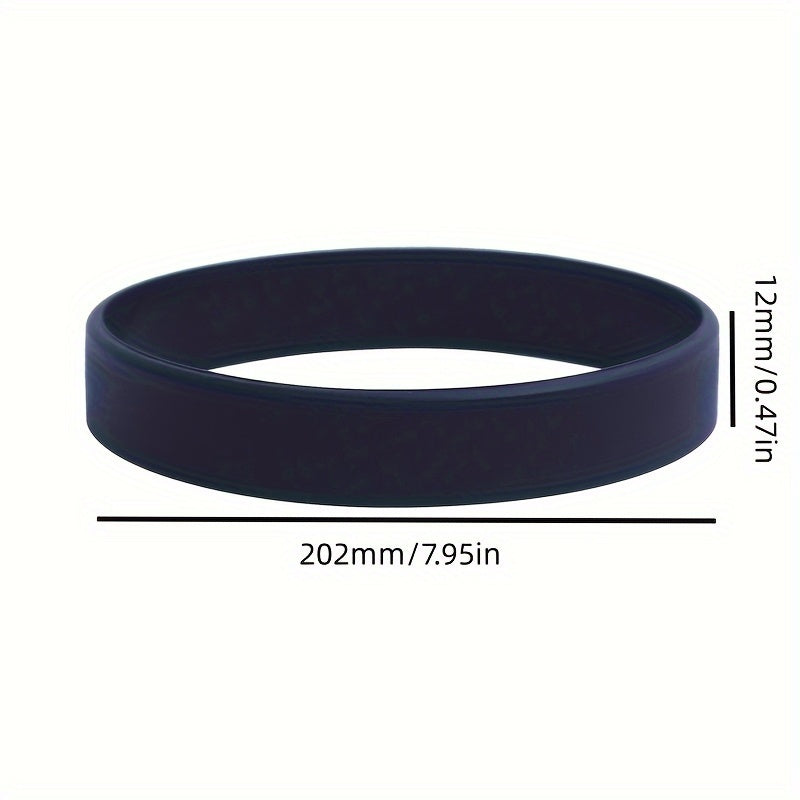Silicone Rubber Wristband Cuff Bracelet Sports