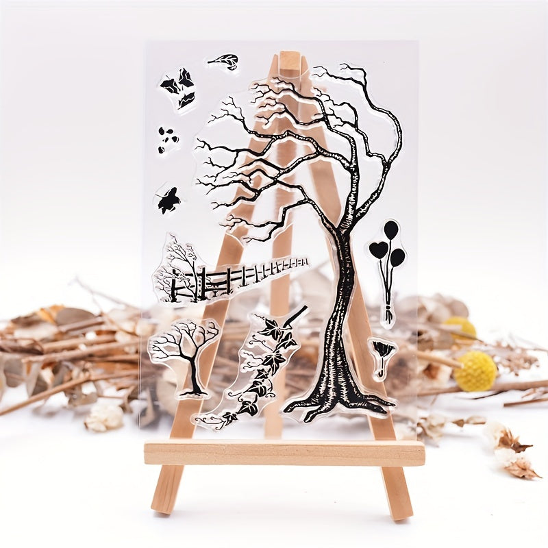 Tree Drop Leaf Clear Stamp for Scrapbooking DIY Card Making Decorative Craft