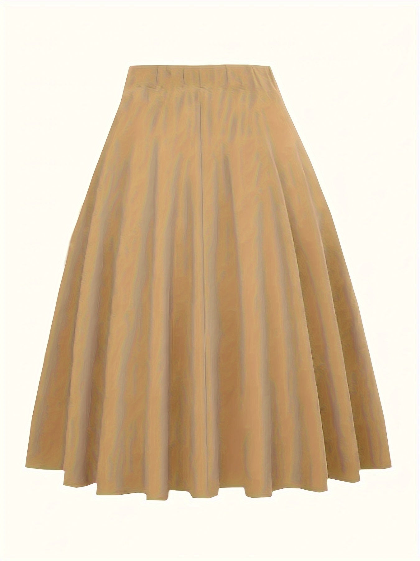 Solid Knot Front Midi Skirt