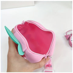 Novelty Peach Shape Crossbody Bag Coin Purse