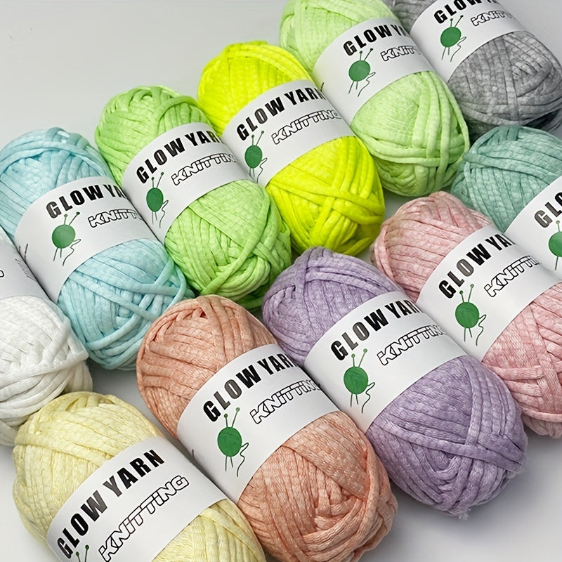 Glow in the dark Wool Soft Knitting Luminous Wool DIY Knitting Doll Bag Scarf