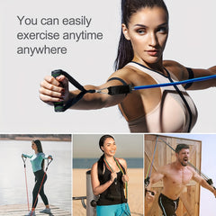 Resistance Bands Set with Door Anchor Handles Ankle Straps for Strength Training