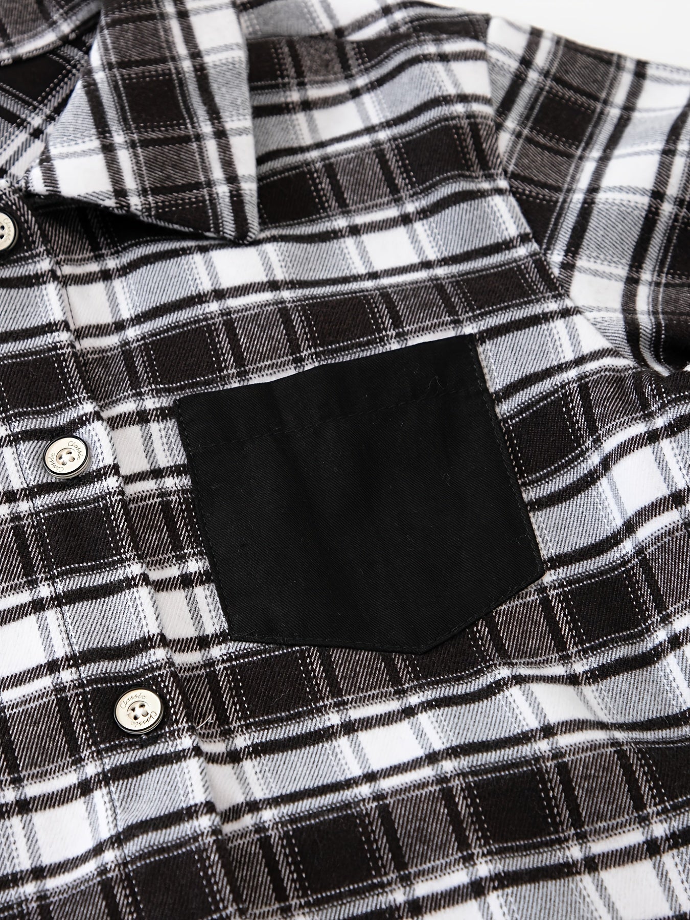 Kids Boys THE FUTURE IS Letter Print Plaid Shirts Long Sleeve Button Down Tops