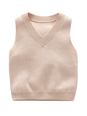 Boys Knit V neck Sweater Vest for Autumn