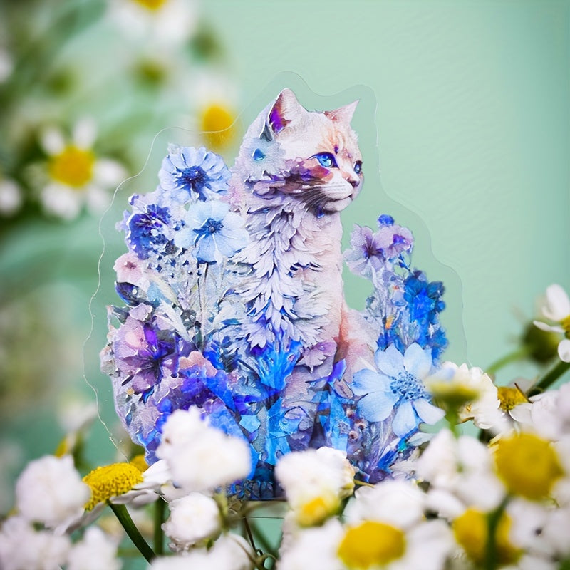Retro Cat Waterproof Diary Stickers - 20 Sheets