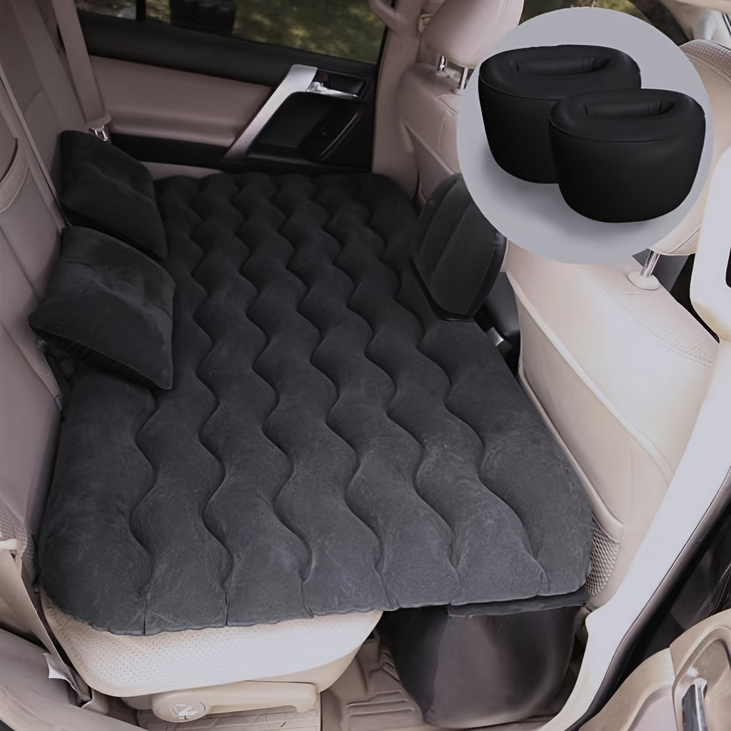 Inflatable Car Back Seat Mattress Flocking Sofa Outdoor Camping Cushion