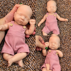 10 Inch Unpainted Silicone Reborn Girl Doll Soft & Washable with Pink Trousers
