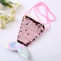 Sequin Mermaid Tail Shoulder Bag Zipper Messenger Coin Purse