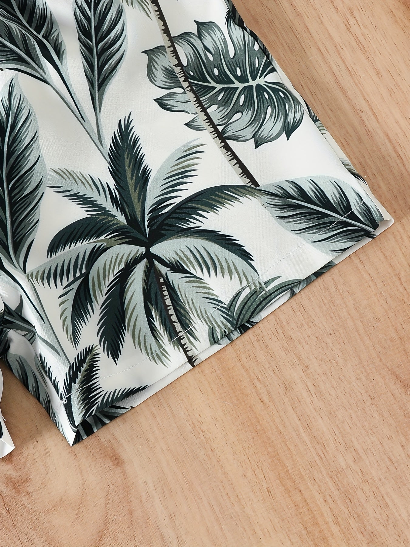 Hawaii Tropical Plant Print Boys Comfortable Shorts