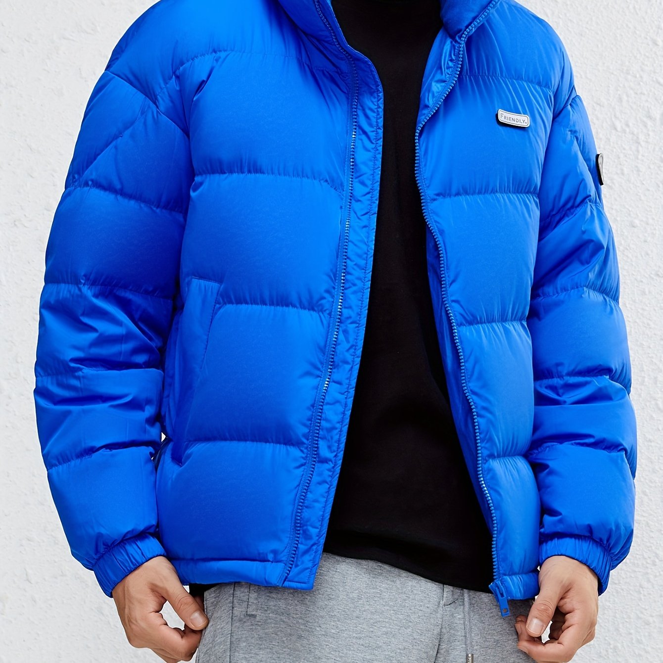 Men's Thick Stand Collar Jacket Winter Coat Warm Bread Coat