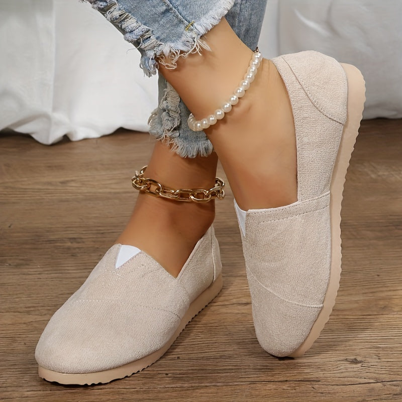 Women's Comfy Flat Shoes Casual Slip On Non Slip Walking Flats