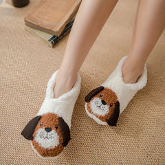 Fuzzy Slipper Socks Soft & Warm Low Cut Ankle Socks Women's Stockings