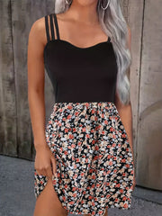 Floral Print Spaghetti Dress Sleeveless Summer Women's Clothing