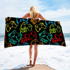 Game Handle Beach Towel for Pool Party
