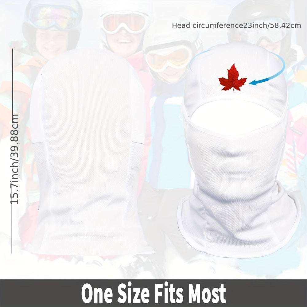 Canada Maple Leaf Print Mask Hood Men Women Outdoor Riding Balaclava Hat