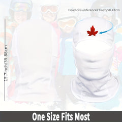 Canada Maple Leaf Print Mask Hood Men Women Outdoor Riding Balaclava Hat